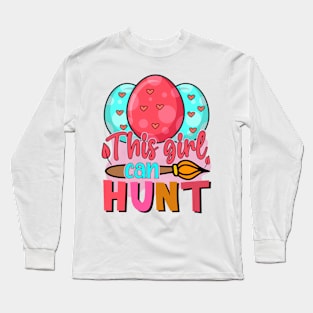 This Girl Can Hunt Happy Easter Day Long Sleeve T-Shirt